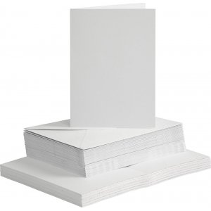 Karten und Umschläge - weiß - 11,5 x 16,5 cm - 50 Sets Karten und Umschläge - weiß - 11,5 x 16,5 cm - 50 Sets