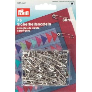 Sicherheitsnadeln Nr. silberfarben 0,85x38 mm 75 Stk Sicherheitsnadeln Nr. silberfarben 0,85x38 mm 75 Stk