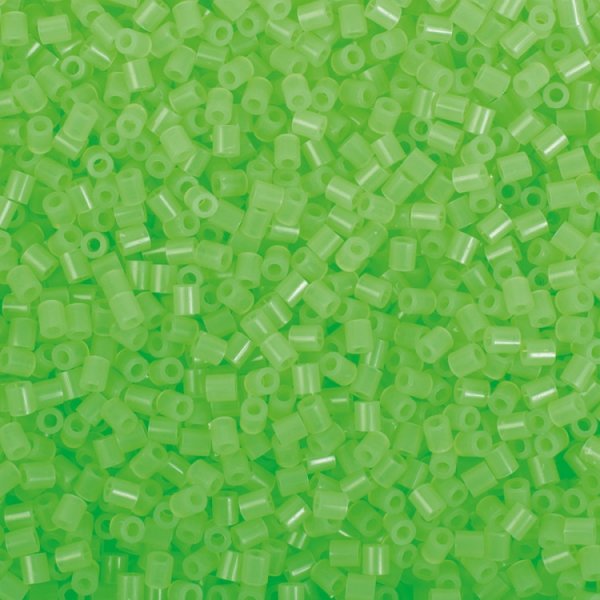 Rhrenperlen Transparent grn - 6000 Stk