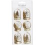 Shaker-Aufkleber - Gold - Engel - Holz und Haus - 6 Stk