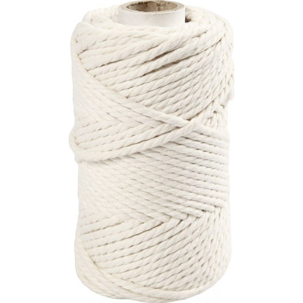 Makramee-Garn - gebrochenes Wei - 4 mm - 55 m