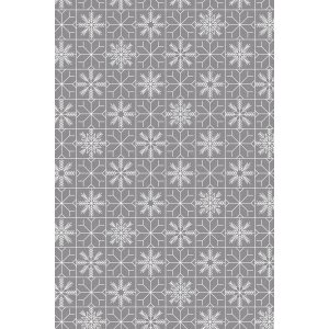 Gemustertes Wachstuch 140 cm - Schneeflocken Gemustertes Wachstuch 140 cm - Schneeflocken