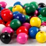 Holzperlen - rund - gemischte Farben - 22 g