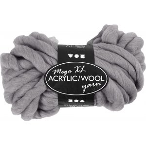 XL-Acrylgarn mit Wolle - 300 g - Grau XL-Acrylgarn mit Wolle - 300 g - Grau