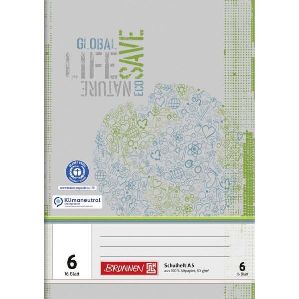 Schulheft - A5-Recyclingpapier (32 Seiten)