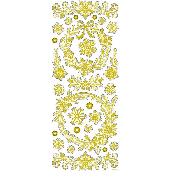 Aufkleber - Gold - Weihnachtssterne