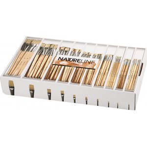 Natur Line Pinsel - Nr. 00+0+1+2+4+8+12+14+20+22 - Teller - 10 x 12 Stk Natur Line Pinsel - Nr. 00+0+1+2+4+8+12+14+20+22 - Teller - 10 x 12 Stk