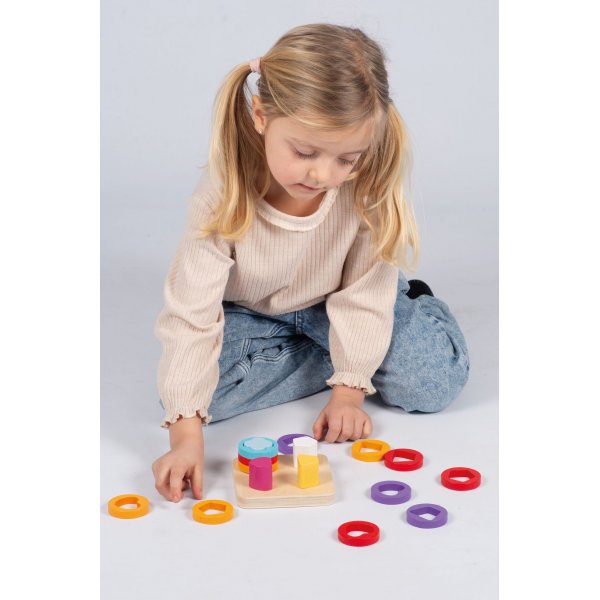 Holzformen-Matching-Spiel