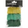 Kardierte Wolle - Grn/Trkis-Harmonie - 3 x 10 g