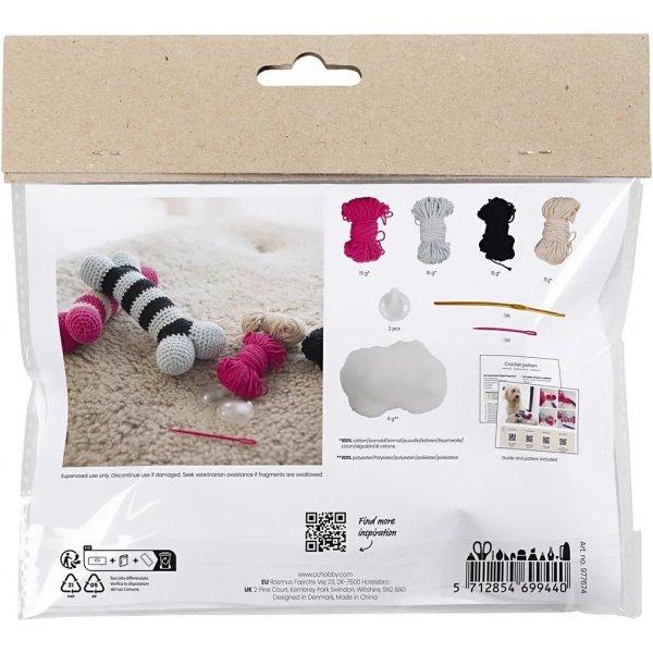 Mini DIY Kit Häkeln, Hundeknochen Mini DIY Kit Häkeln, Hundeknochen
