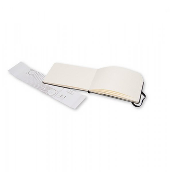 Aquarell-Notizbuchtasche, einfarbig, harte Rckseite - Schwarz