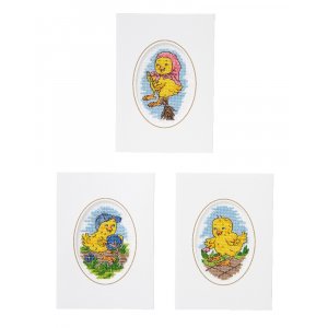 Stickset Kurz - Süße Hühner im 3er-Pack Stickset Kurz - Süße Hühner im 3er-Pack