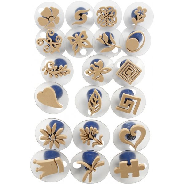 Schaumstoffstempel mit Griffen - 20 Stk