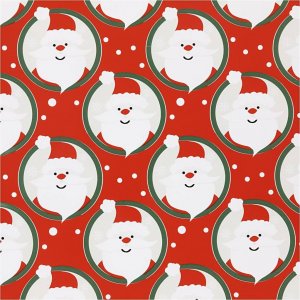 Geschenkpapier - rot - Weihnachtsmann - 100 m Geschenkpapier - rot - Weihnachtsmann - 100 m