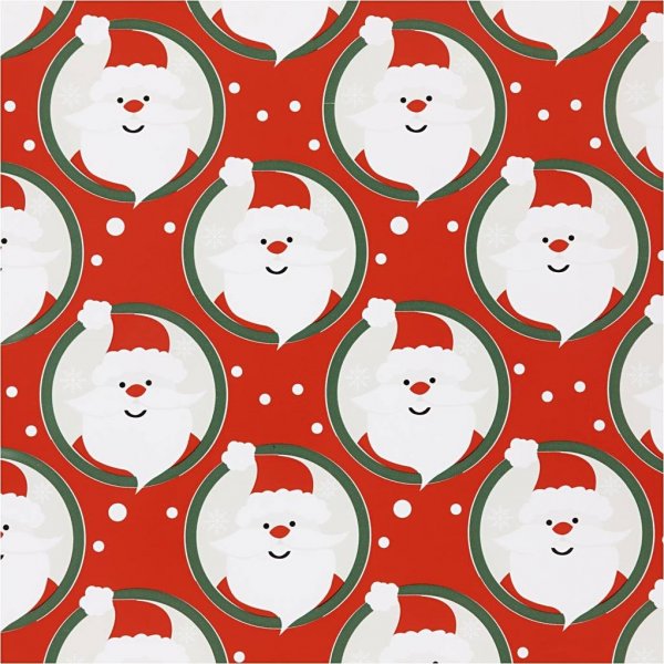 Geschenkpapier - rot - Weihnachtsmann - 100 m