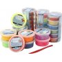 Foam Clay - gemischte Farben - Glitzer - 28 Dosen