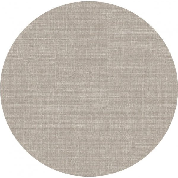 Wachstuch, PVC, rund, Leinen - Beige