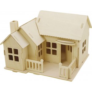 3D-Konstruktionsfigur - Haus mit Terrasse 3D-Konstruktionsfigur - Haus mit Terrasse