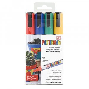 Markierstift ZIG Posterman PMA-50 6mm basic 4 Stück Markierstift ZIG Posterman PMA-50 6mm basic 4 Stück