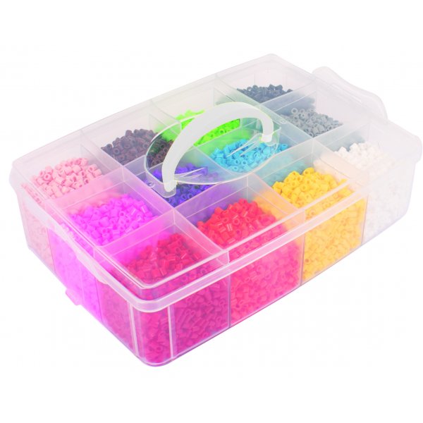 R�hrenperlen in Aufbewahrungsbox 12000 Perlen