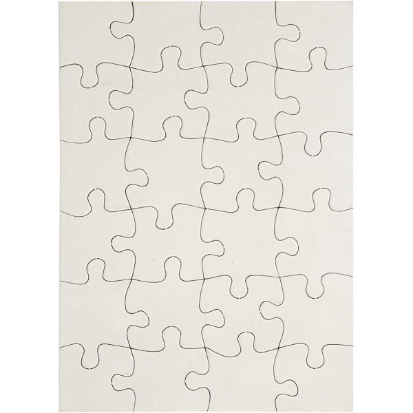 Puzzle - wei - 15 x 21 cm - 16 Teile