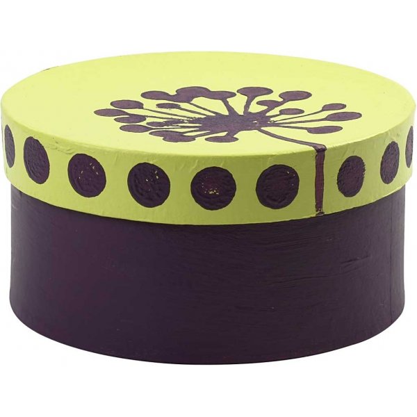 Runde Pappmach-Boxen - 3 Stck