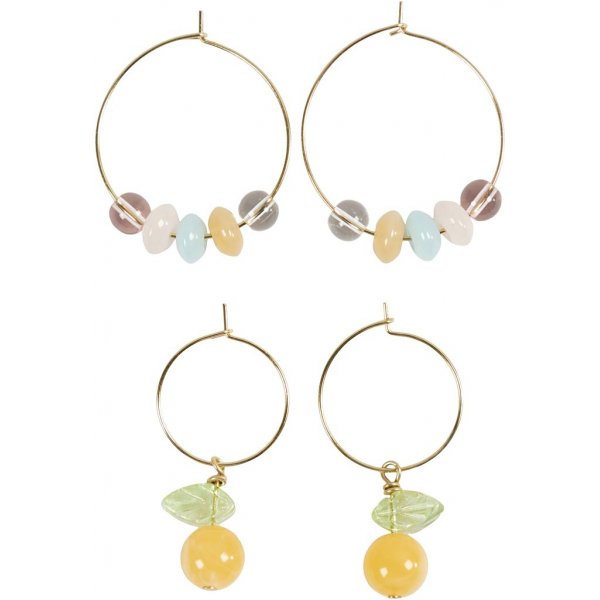 Mini-DIY-Schmuckset - Kreolen mit Perlen