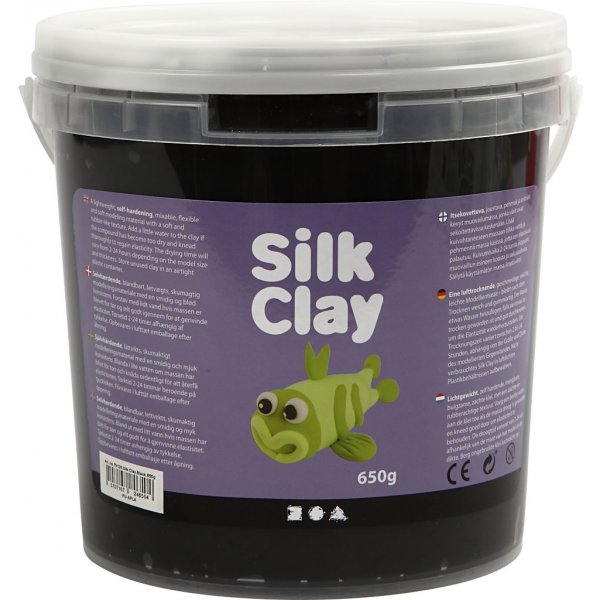 Silk Clay - schwarz - 650 g