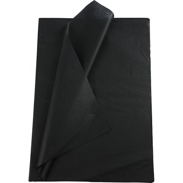 Seidenpapier - Schwarz - 50 x 70 cm - 14 g - 25 Blatt