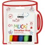 Mucki Glas- und Porzellanmarker - gemischte Farben - 5 Stk