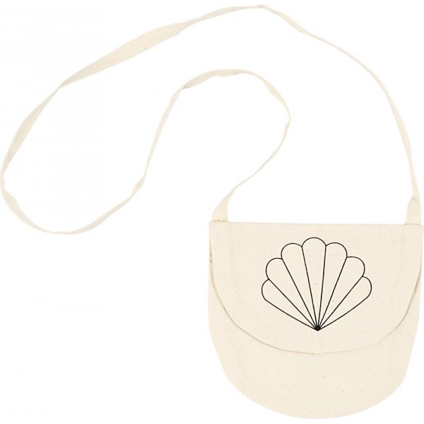 Umhngetasche - helle Natur - Muschel