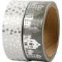 Washite-Klebeband - Silber - Huser und Punkte - Folie - 2 x 4 m