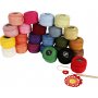 Mercerisiertes Baumwollgarn - gemischte Farben - 24 x 20 g