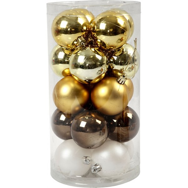 Christbaumkugeln - golden - 6 cm - 20 Stk