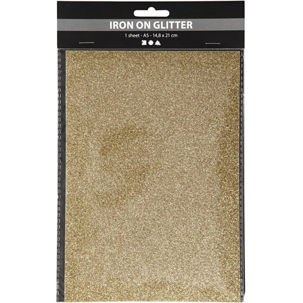 Bgelstoff - Gold - Glitzer - A5