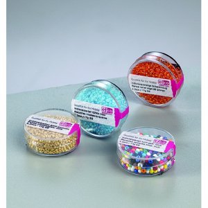 Rocailleperlen mit Silberfutter - Altgold Rocailleperlen mit Silberfutter - Altgold