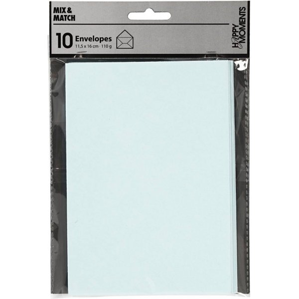 Umschlag - Hellblau - 11,5 x 16 cm - 10 Stk