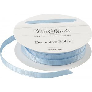 Ripsband - Hellblau - 15 m Ripsband - Hellblau - 15 m