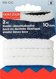 Elastische Spitze 10 mm weiß 2 m Elastische Spitze 10 mm weiß 2 m