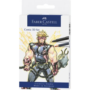 Zeichenstiftset - Faber-Castell - Tusche Pitt Artist Pen Comic - 11-teilig Zeichenstiftset - Faber-Castell - Tusche Pitt Artist Pen Comic - 11-teilig