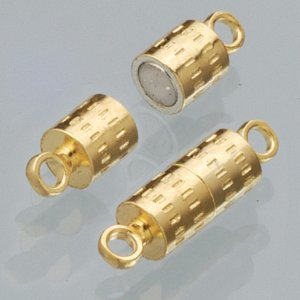 Magnetschloss 8 mm - vergoldet 2 Zylinder Magnetschloss 8 mm - vergoldet 2 Zylinder