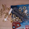 Kundenbild �sen mit Unterlegscheiben Messing vergoldet 8,0 mm 24 Stk