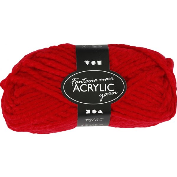 Fantasia Acrylgarn - rot - Maxi - 50 g