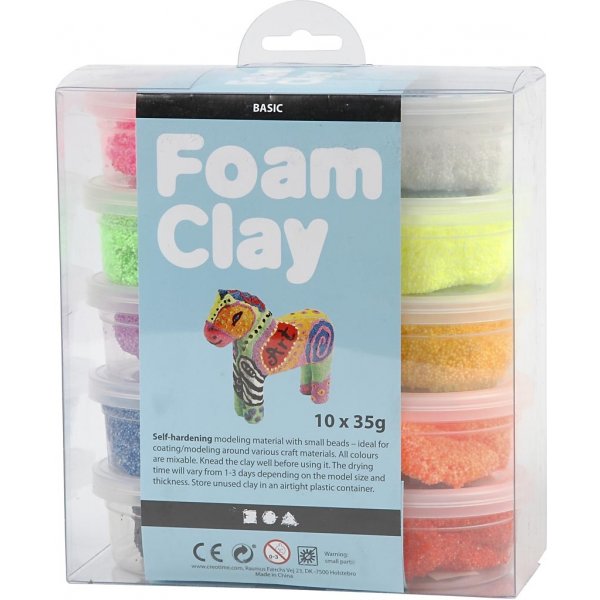 Foam Clay - gemischte Farben 10 x 35 g