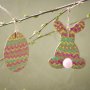 Mini-DIY-Dekorationsset, Ei und Kaninchen