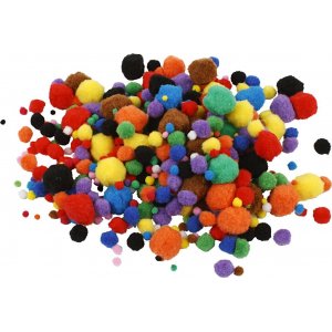 Pompons - gemischte Farben - 42 g Pompons - gemischte Farben - 42 g