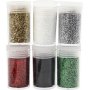 Glitzer - gemischte Farben - 6 x 5 g