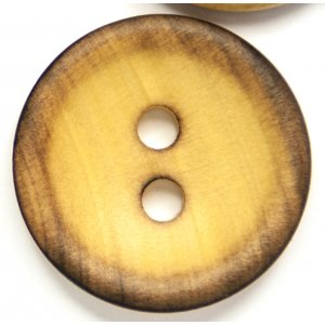 Knopf rund 2-Loch 17 mm 5 Stück - Holz dunkler Rand Knopf rund 2-Loch 17 mm 5 Stück - Holz dunkler Rand
