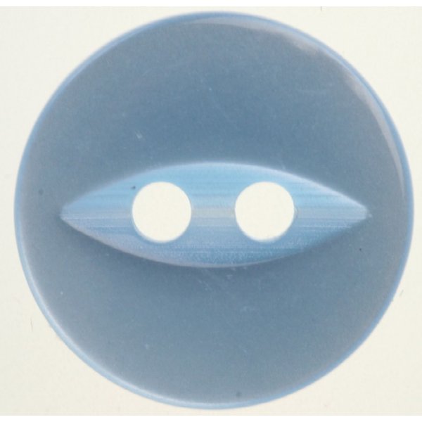 Knopf Rund 2-Loch 11 mm 10 Stck - Blau mit se