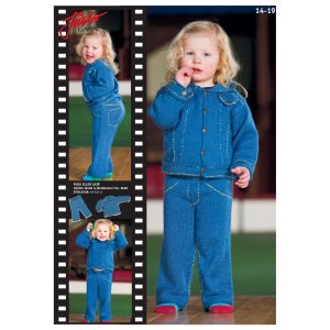 Strickanleitung - Weiche Jeans und Jeansjacke für Kinder Strickanleitung - Weiche Jeans und Jeansjacke für Kinder